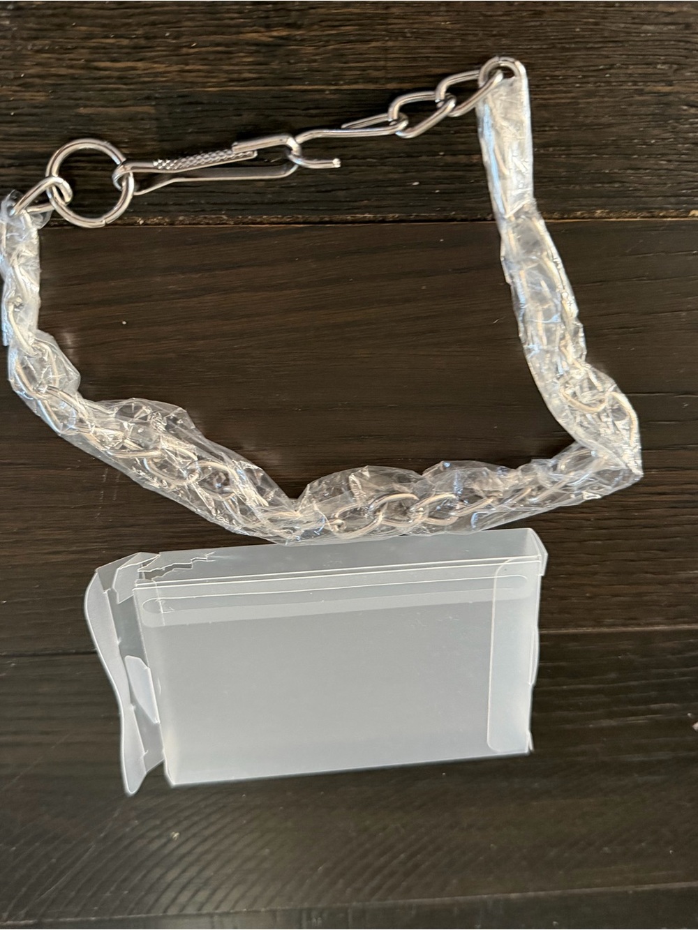 Clear Plastic Chain Bracelet - Silver Hardware